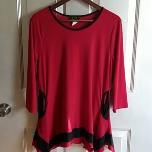 Red and black top
